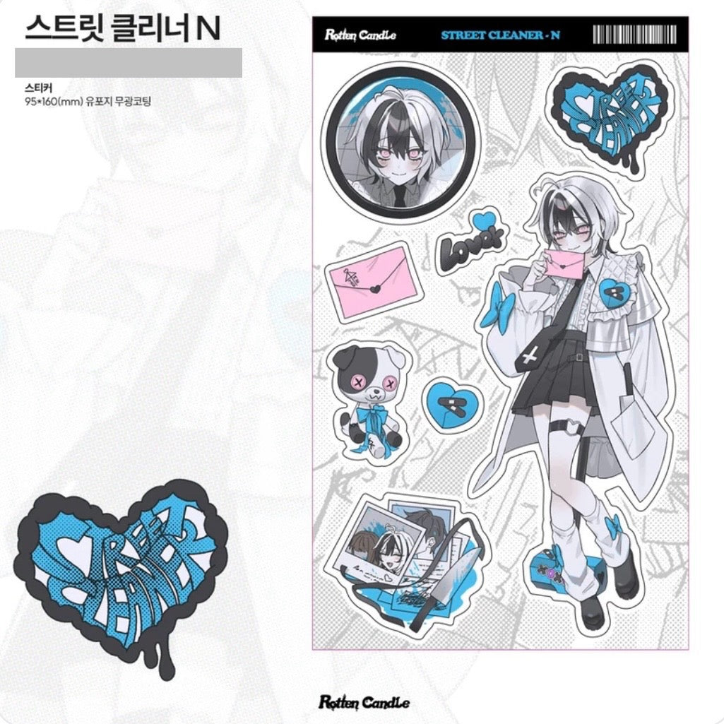 Rotten Candle Street Cleaner Sticker Sheets