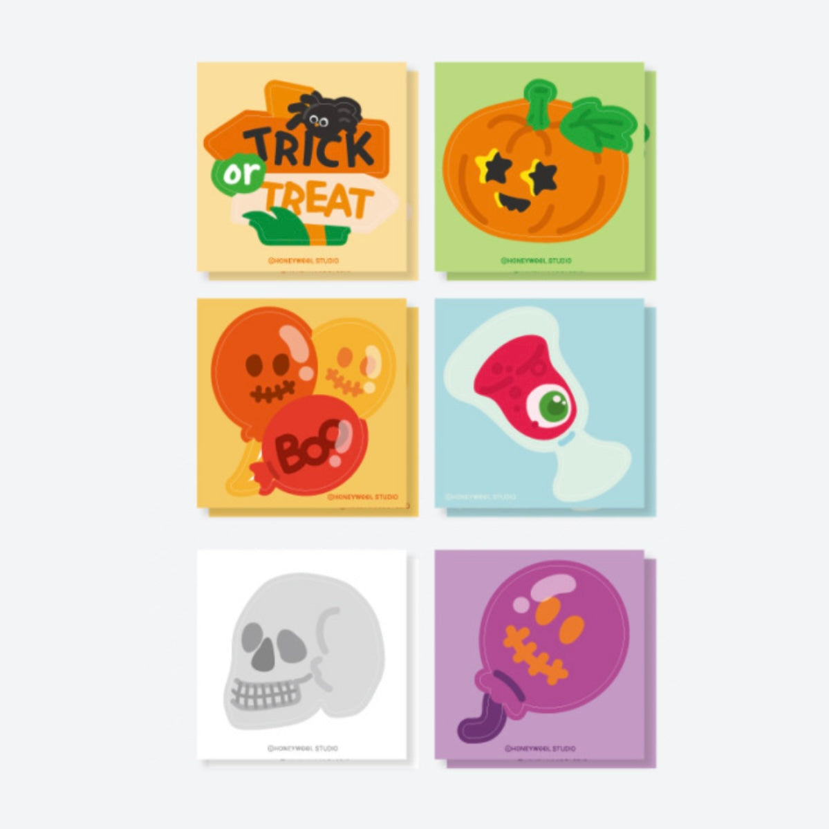 Honeywool Halloween Memo Sticker Pack