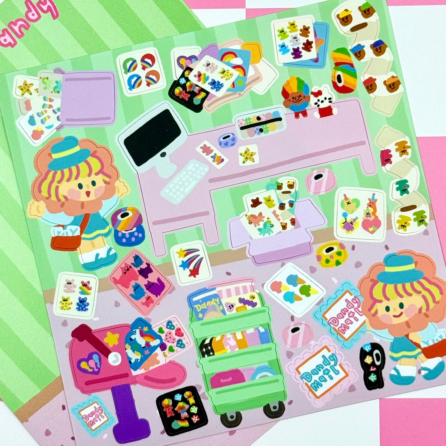 Dandy Mail x Dinga Mart Collaboration Sticker Sheet
