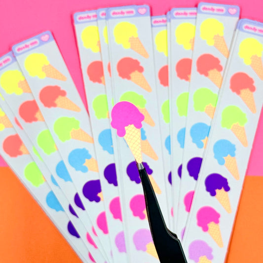 Dandy Designs Ice Cream Cone Sticker Strip - Dandy Mail