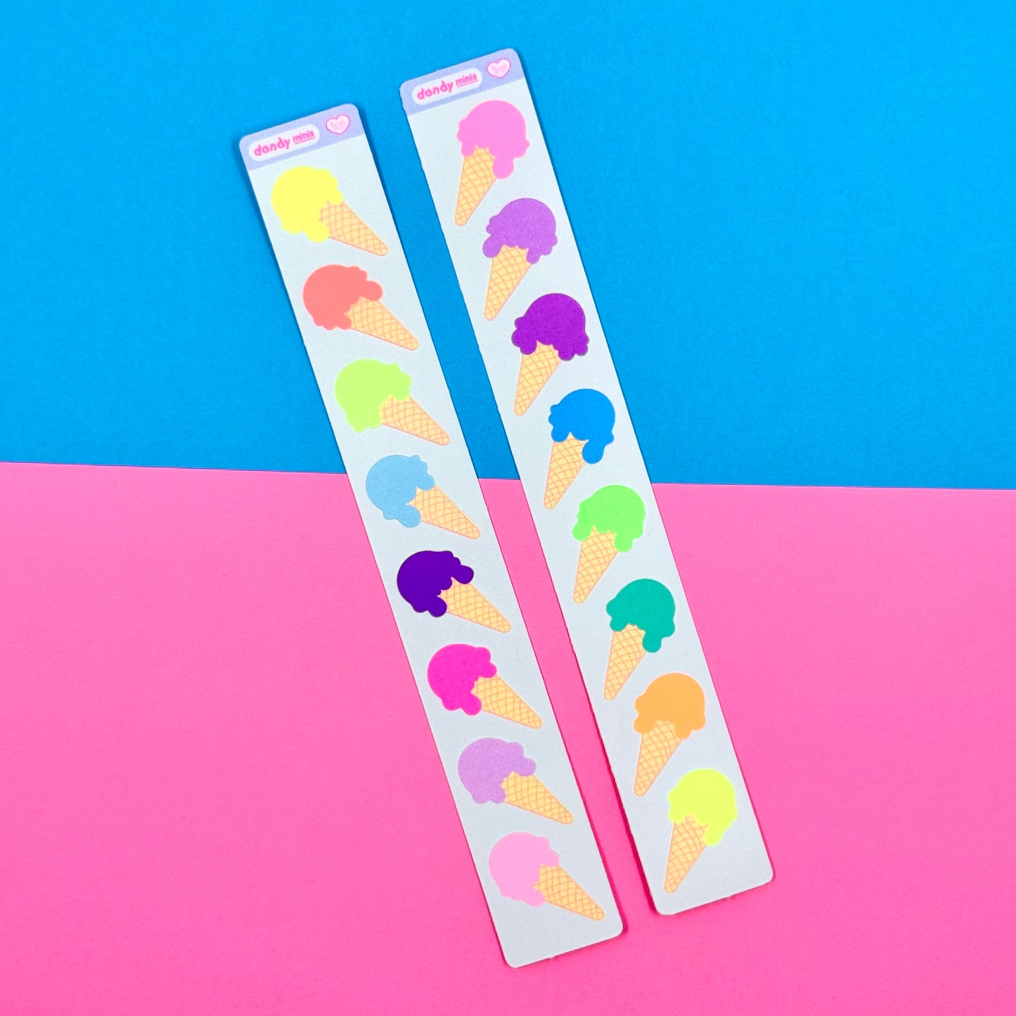 Dandy Designs Ice Cream Cone Sticker Strip - Dandy Mail