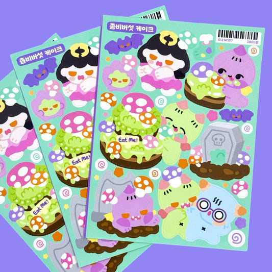 Jiok Zombie Mushrooms Sticker Sheet