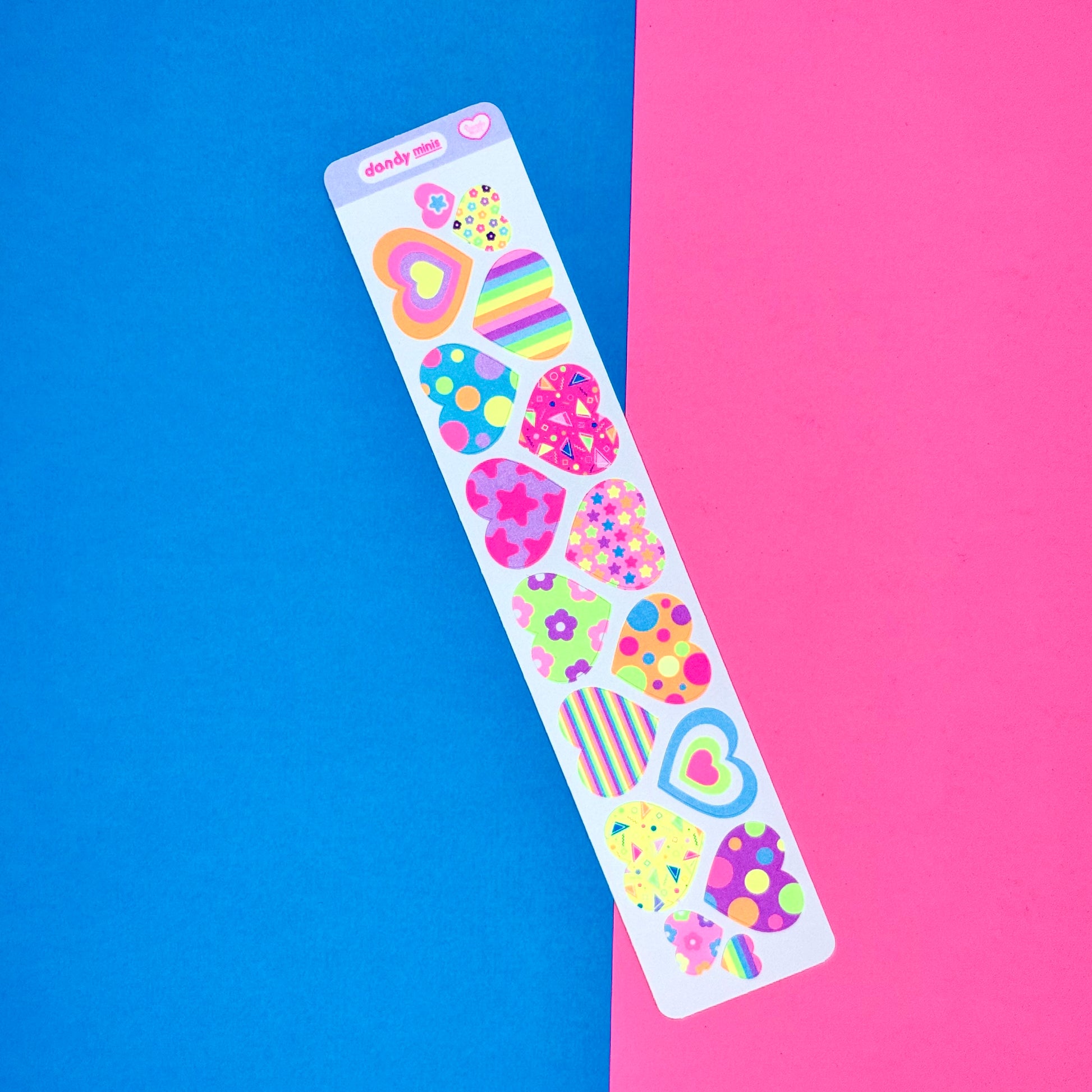 Dandy Designs Patterned Hearts Sticker Sheet - Dandy Mail