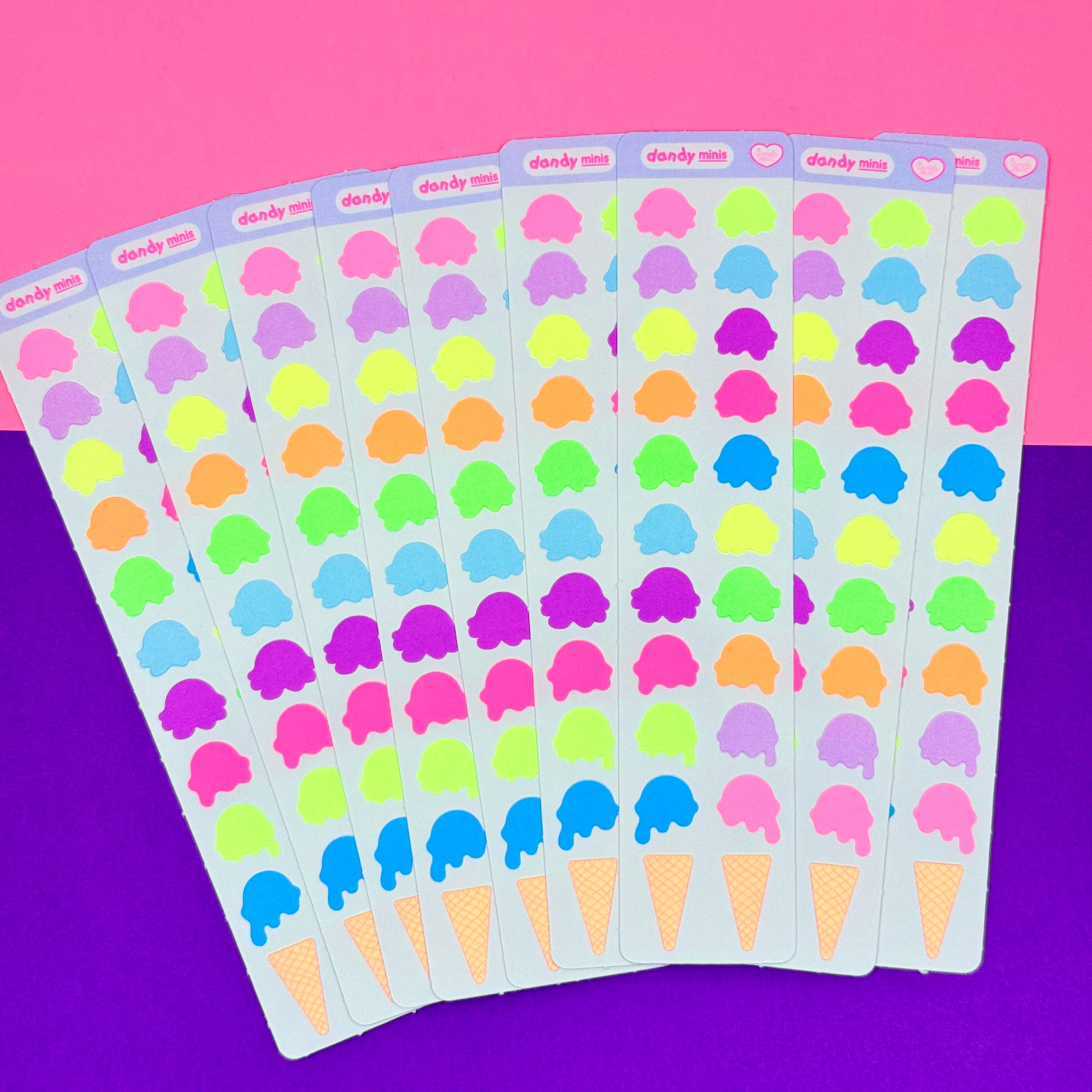 Dandy Designs Double Cone Sticker Sheet - Dandy Mail