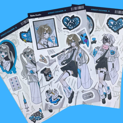 Rotten Candle Street Cleaner Sticker Sheets