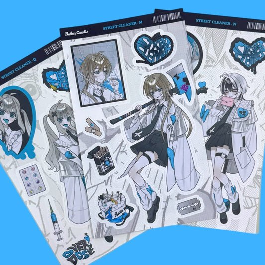 Rotten Candle Street Cleaner Sticker Sheets