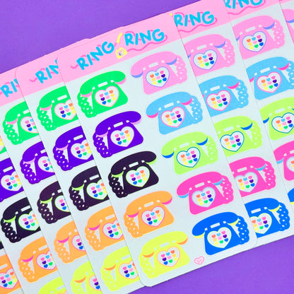 Dandy Designs Ring Ring Sticker Sheet - Dandy Mail
