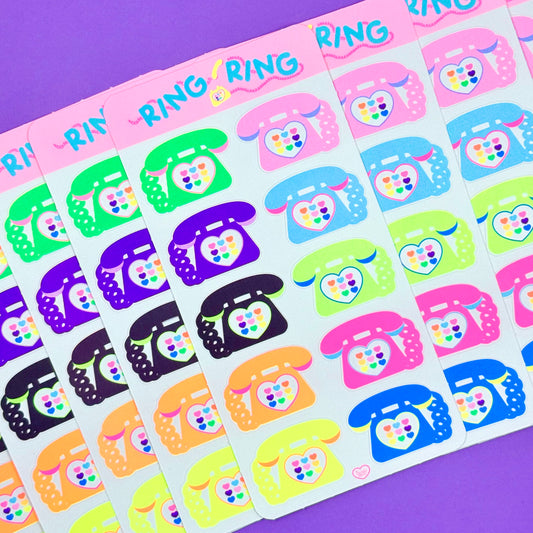 Dandy Designs Ring Ring Sticker Sheet - Dandy Mail