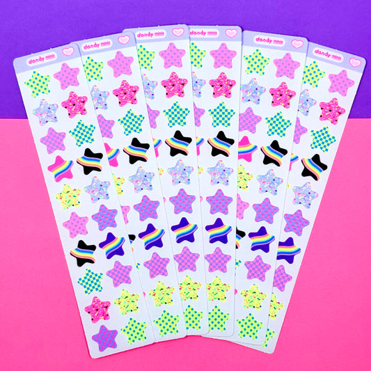 Dandy Designs Patterned Stars Sticker Sheet - Dandy Mail