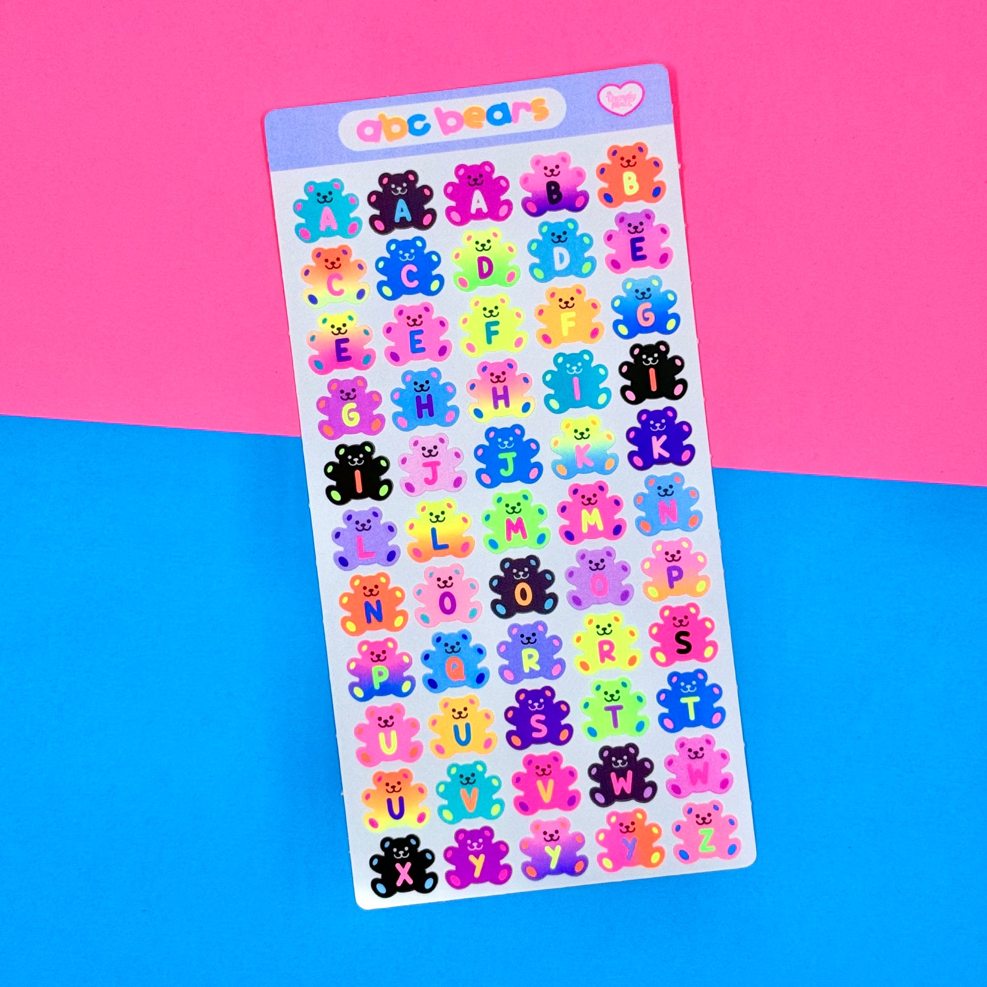 Dandy Designs ABC Bears Sticker Sheet - Dandy Mail