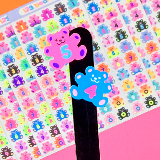 Dandy Designs 123 Bears Sticker Sheet - Dandy Mail