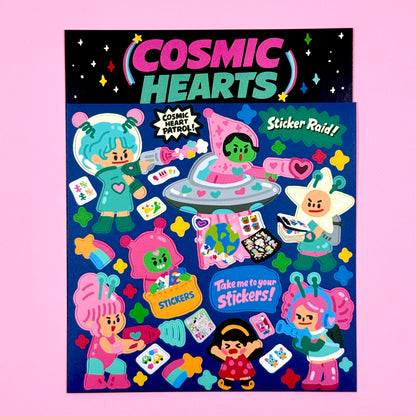 Dandy Mail x Dinga Mart Cosmic Hearts Sticker Sheet - Dandy Mail
