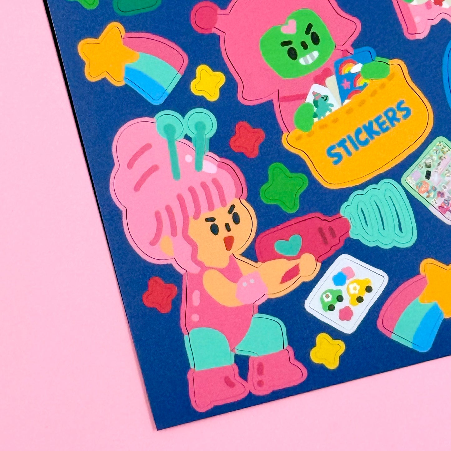 Dandy Mail x Dinga Mart Cosmic Hearts Sticker Sheet - Dandy Mail