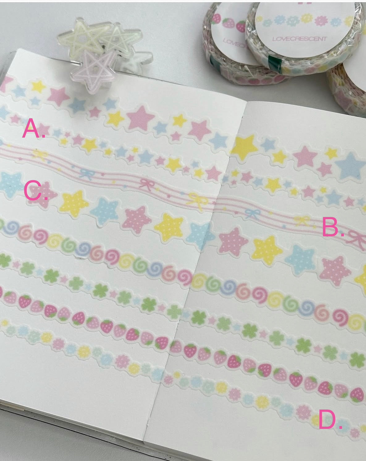 Love Crescent Die-cut Washi Tape Roll - Dandy Mail