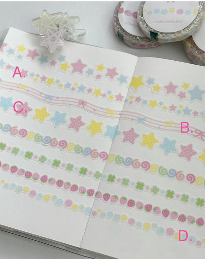 Love Crescent Die-cut Washi Tape Roll - Dandy Mail