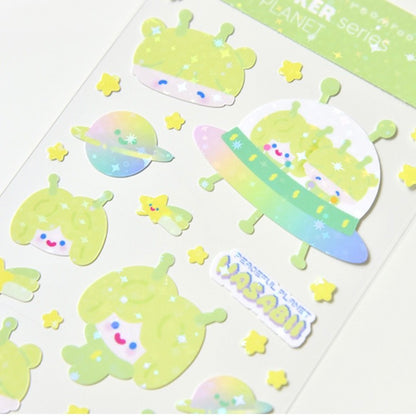 Recorder Factory Wasabii Planet Sticker Sheet