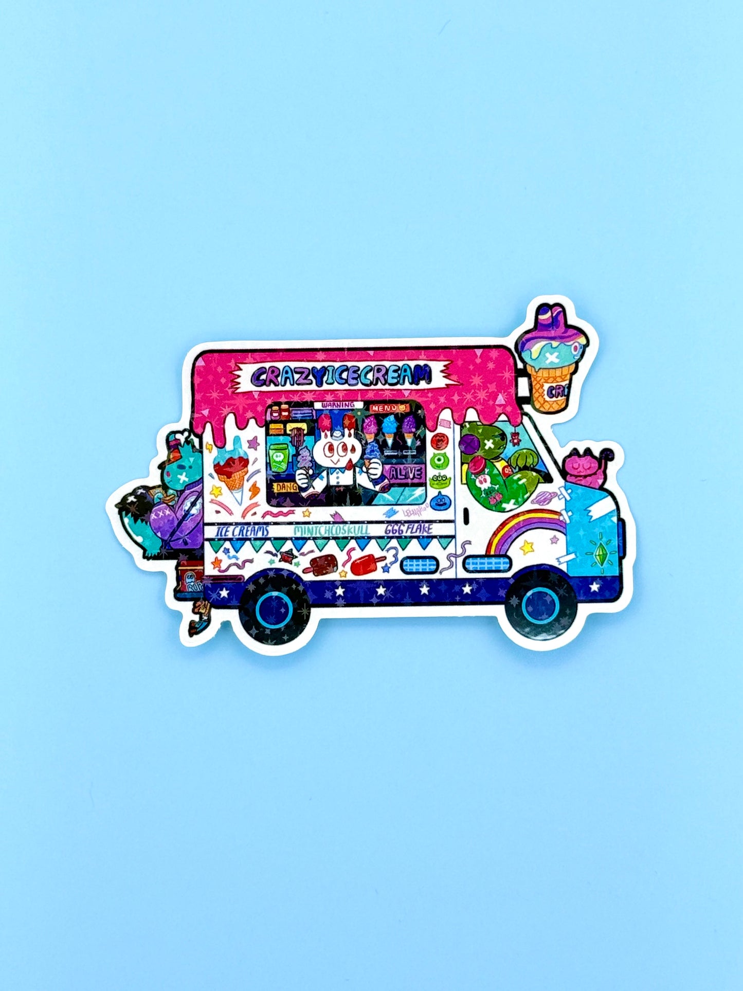 Leenahoo Ice Cream Character Stickers - Dandy Mail