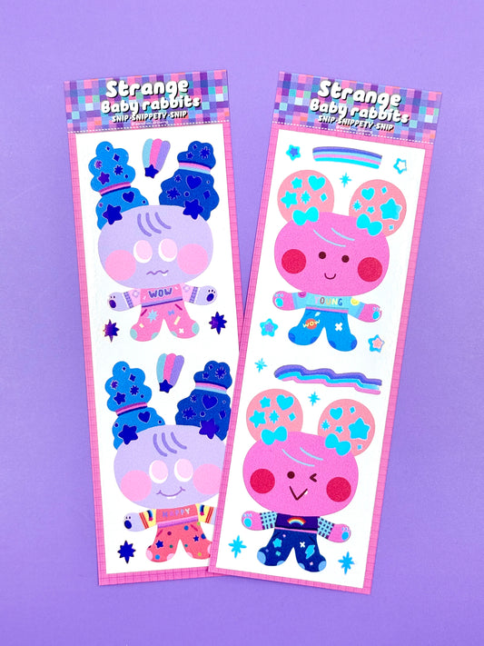 Leenahoo Strange Baby Rabbits Sticker Sheet - Dandy Mail