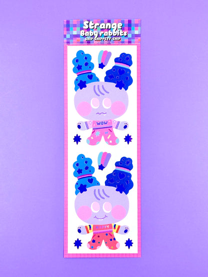 Leenahoo Strange Baby Rabbits Sticker Sheet - Dandy Mail