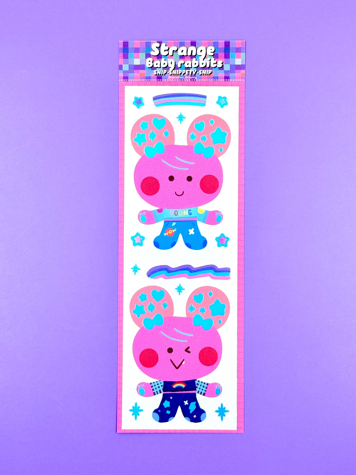 Leenahoo Strange Baby Rabbits Sticker Sheet - Dandy Mail