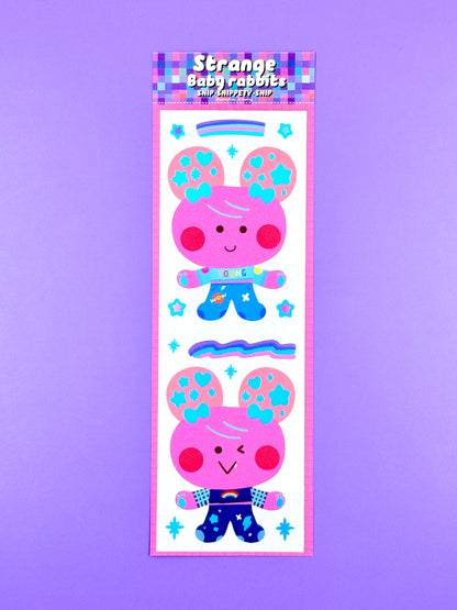 Leenahoo Strange Baby Rabbits Sticker Sheet - Dandy Mail