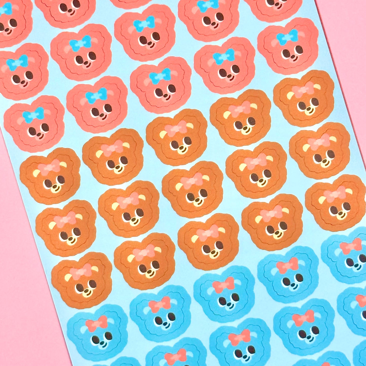 Dinga Mart Bear Trio Sticker Sheet - Dandy Mail