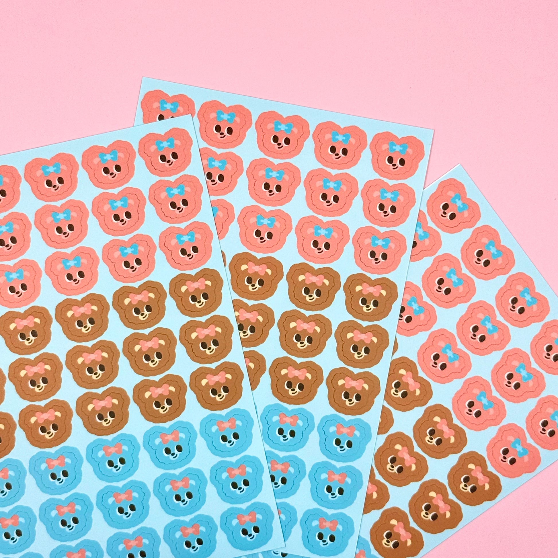 Dinga Mart Bear Trio Sticker Sheet - Dandy Mail