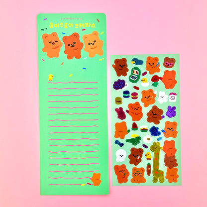 Pureureum Crayon Bears Sticker Sheet - Dandy Mail