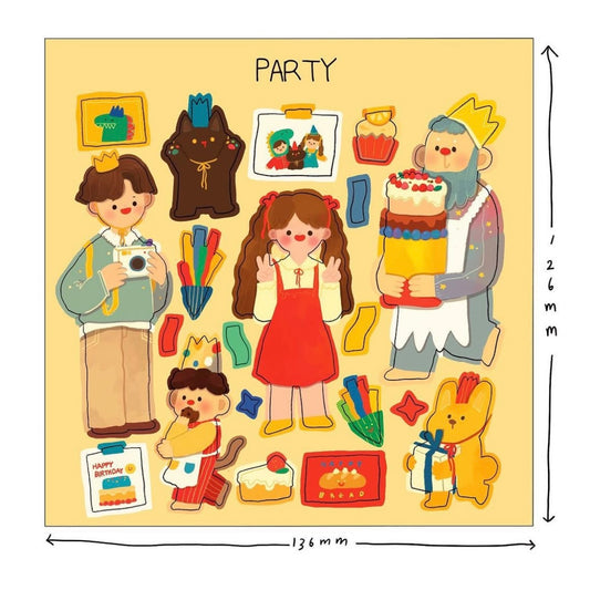 TOMETOYOU Party Sticker Sheets
