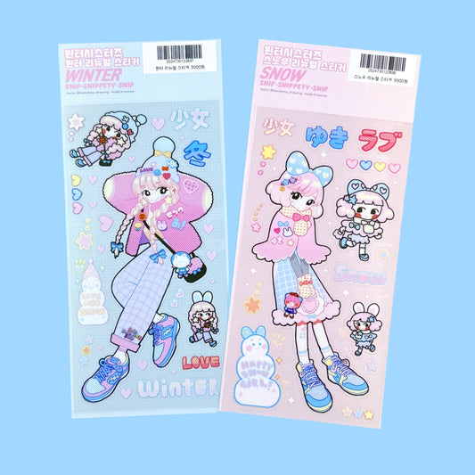 Leenahoo Winter Sisters Sticker Sheets - Dandy Mail