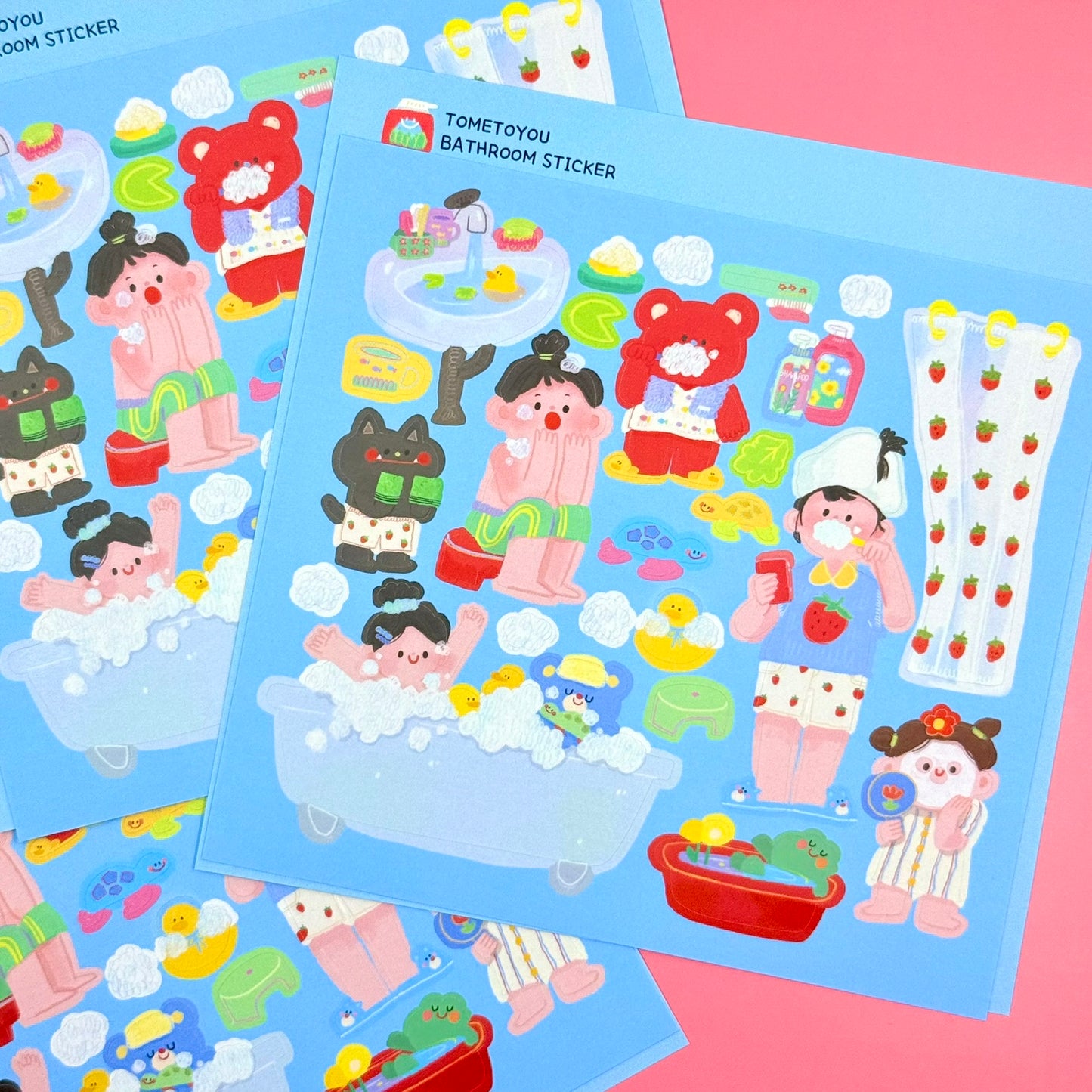 TOMETOYOU Bathroom Sticker Sheets