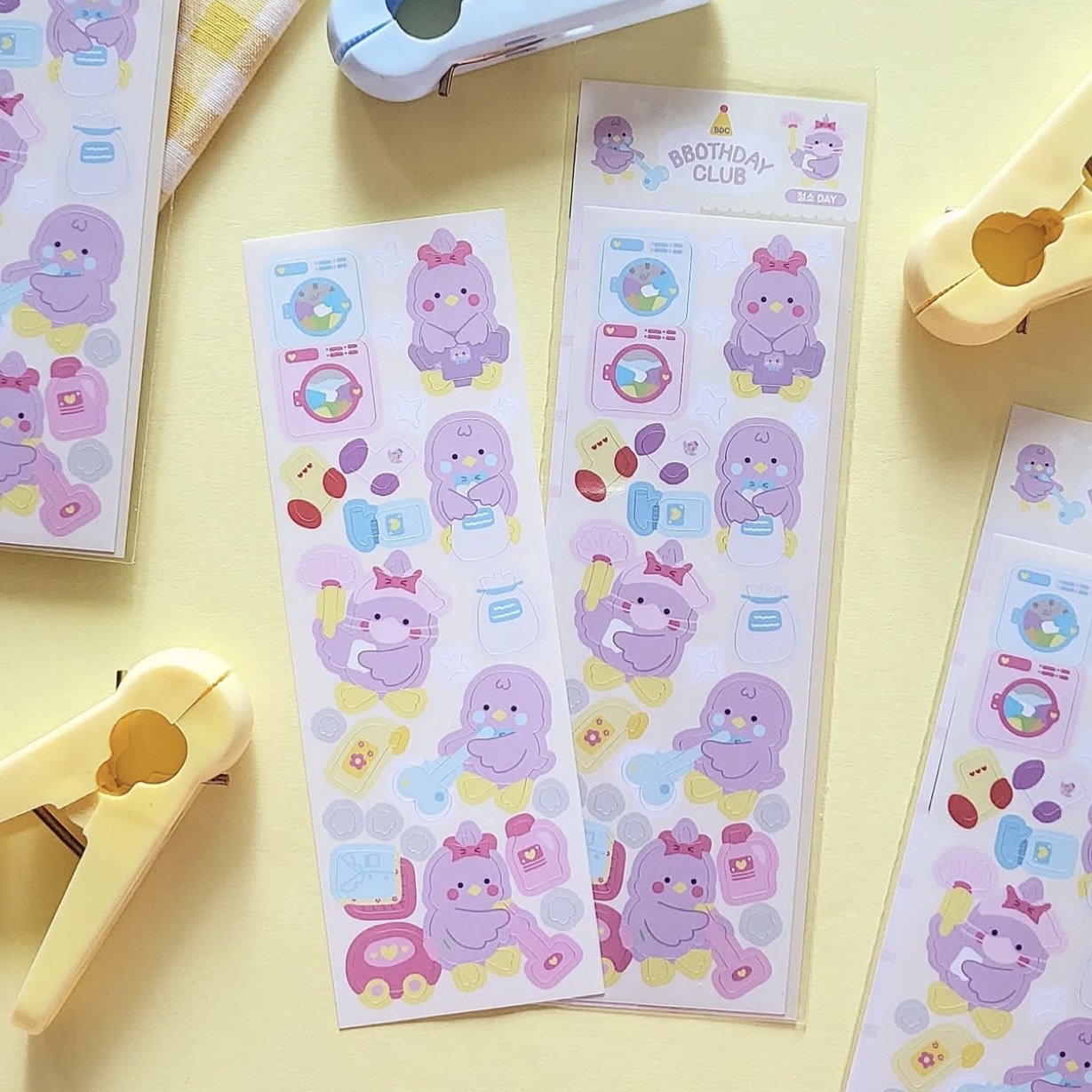 Bbothday Club Cleaning Day Sticker Sheet