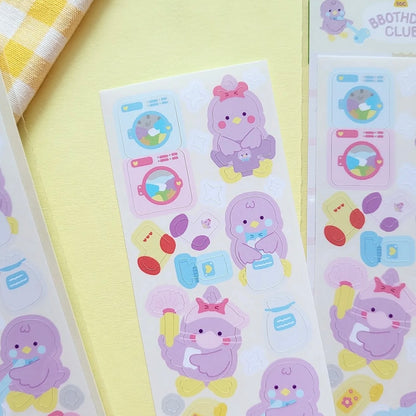 Bbothday Club Cleaning Day Sticker Sheet