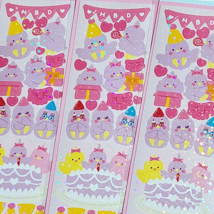 Bbothday Club HBD Sticker Sheet
