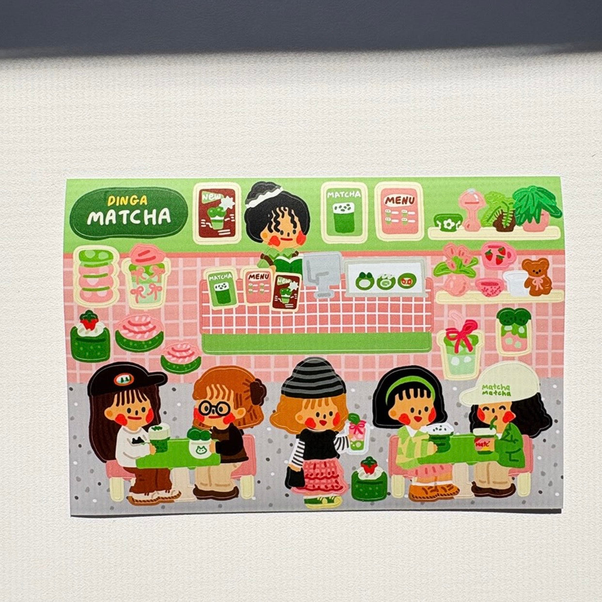 Dinga Mart Matcha Sticker Sheet - Dandy Mail