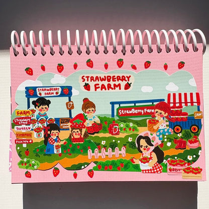 Dinga Mart Strawberry Farm Sticker Sheet - Dandy Mail