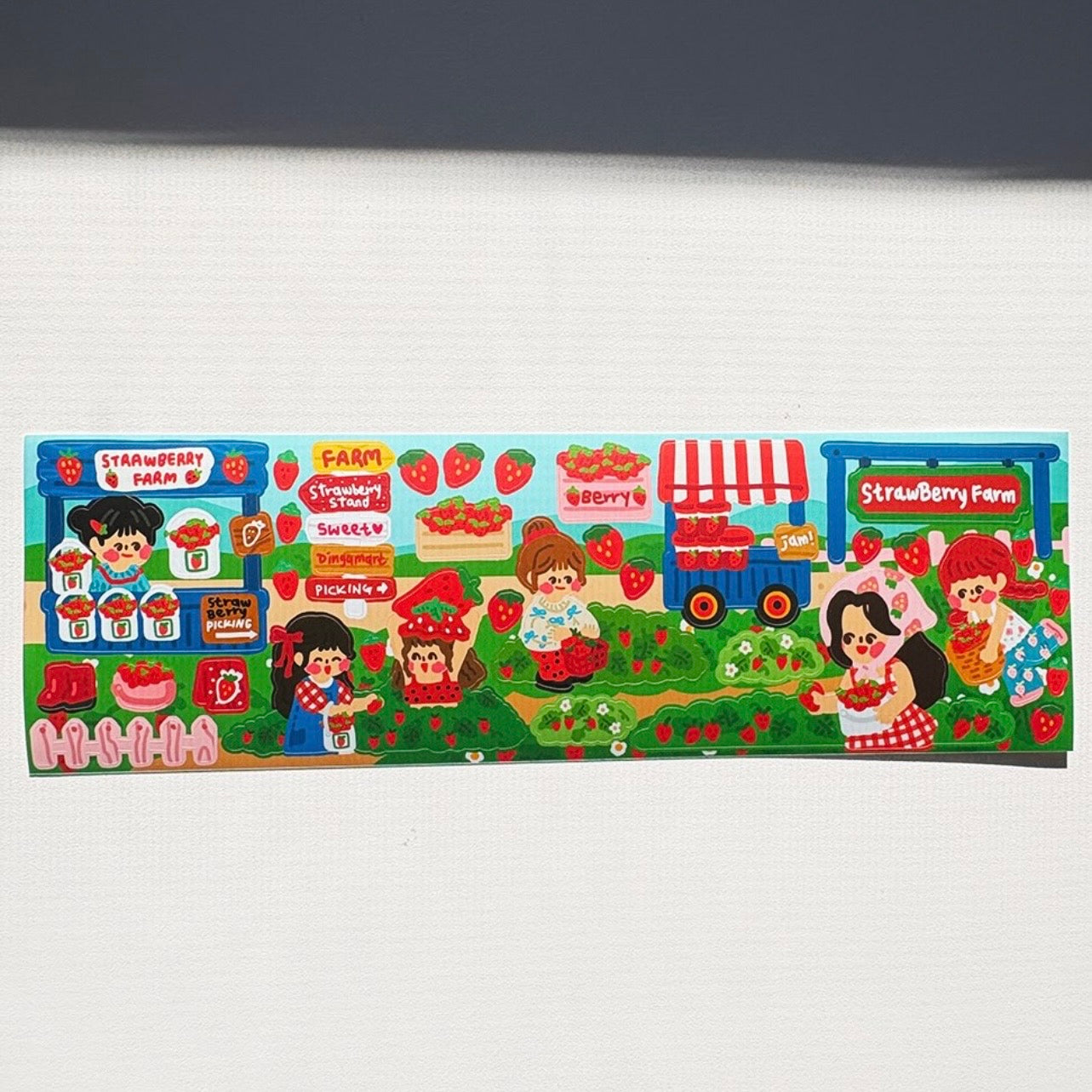 Dinga Mart Strawberry Farm Sticker Sheet - Dandy Mail
