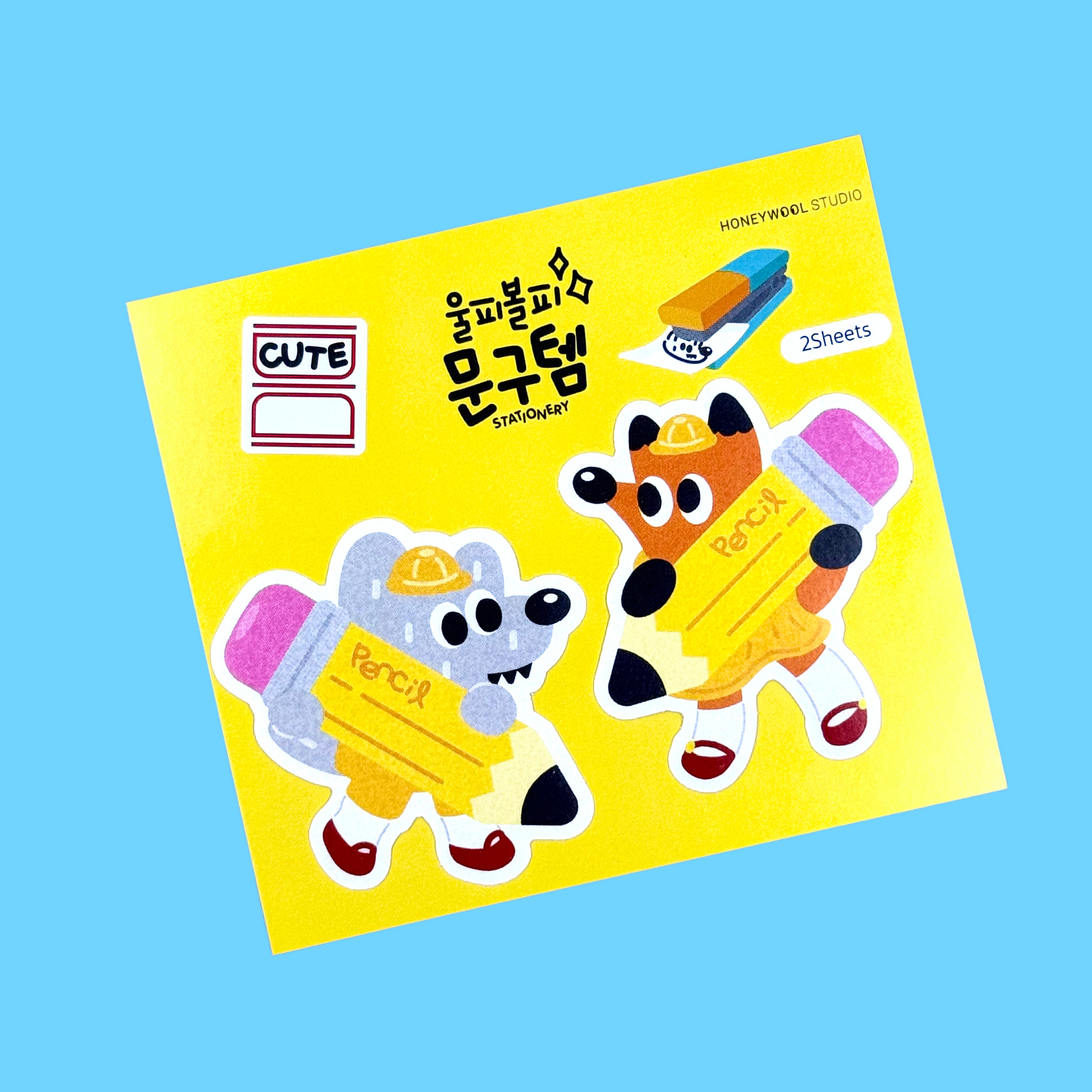 Honeywool Pencil Sticker Pack - Dandy Mail