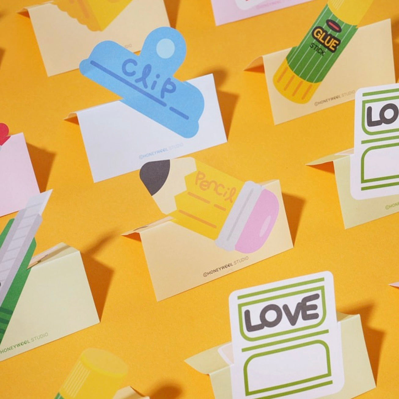 Honeywool School Tools Memo Sticker Pack - Dandy Mail