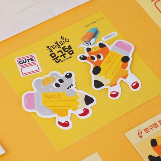 Honeywool Pencil Sticker Pack - Dandy Mail