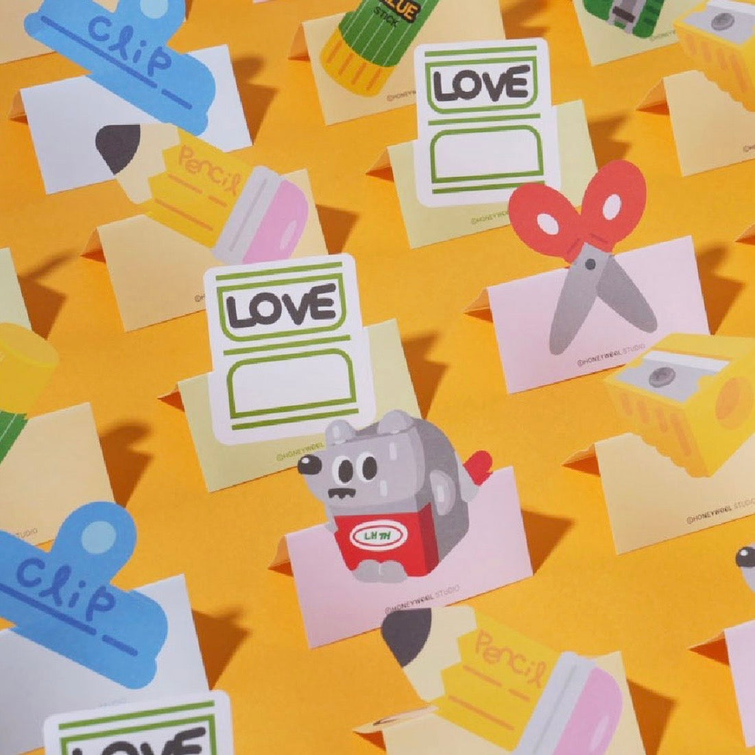 Honeywool School Tools Memo Sticker Pack - Dandy Mail