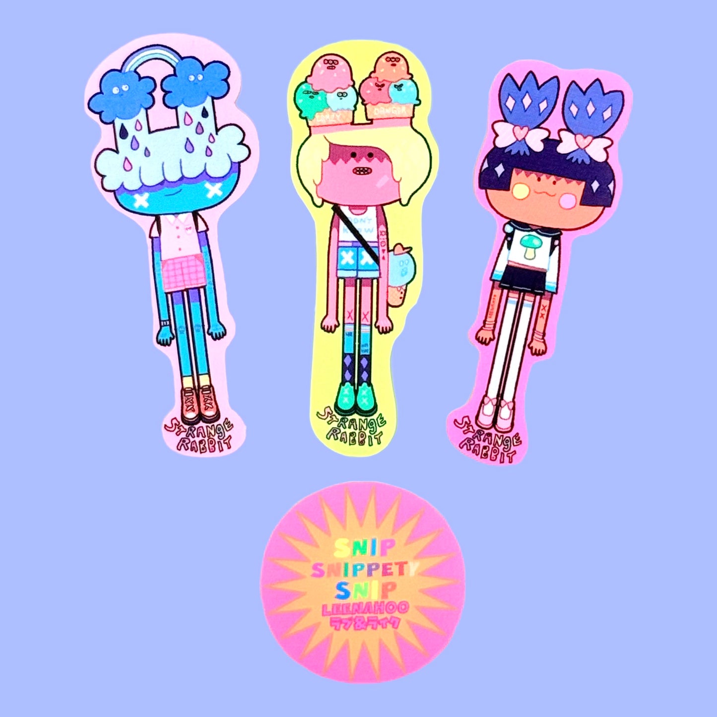 Leenahoo Neon Snippety Girls Sticker Pack - Dandy Mail