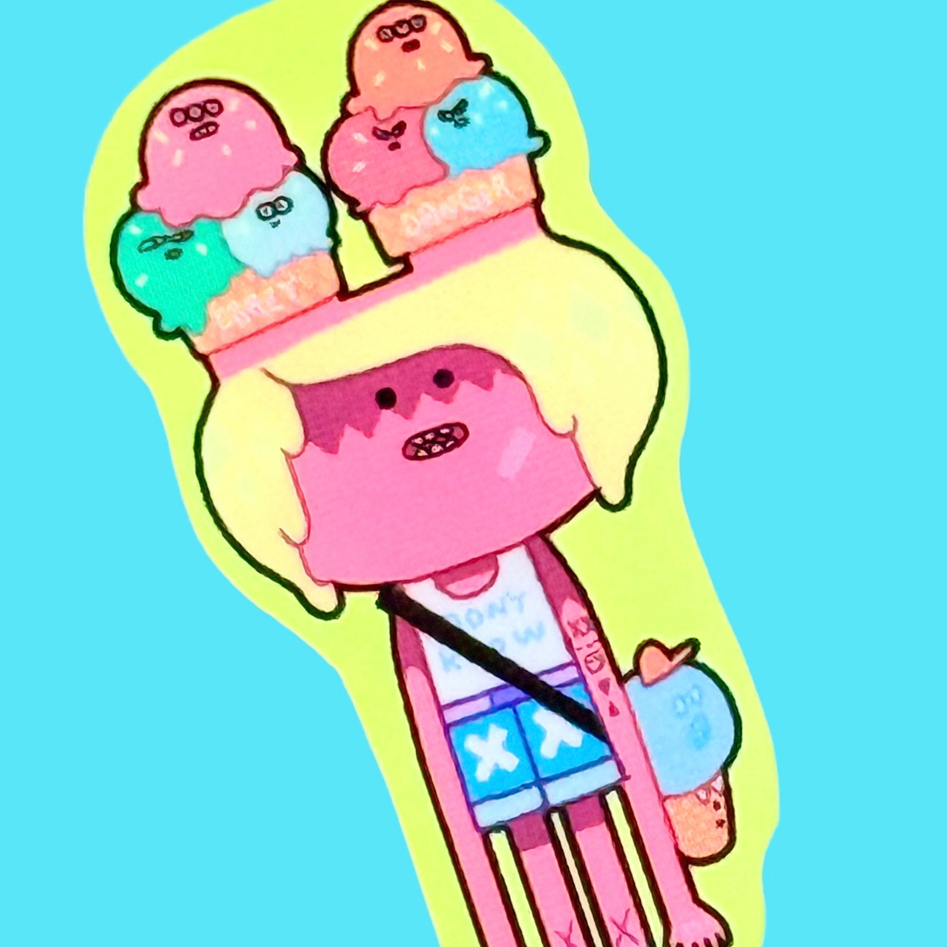 Leenahoo Neon Snippety Girls Sticker Pack - Dandy Mail