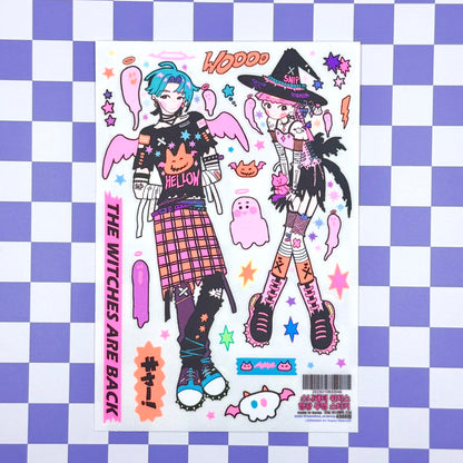 Leenahoo Halloween Neon Sticker Sheets