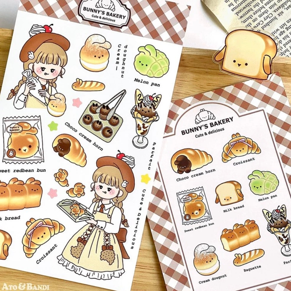 Ato and Bandi Bunny's Bakery Sticker Sheet - Dandy Mail