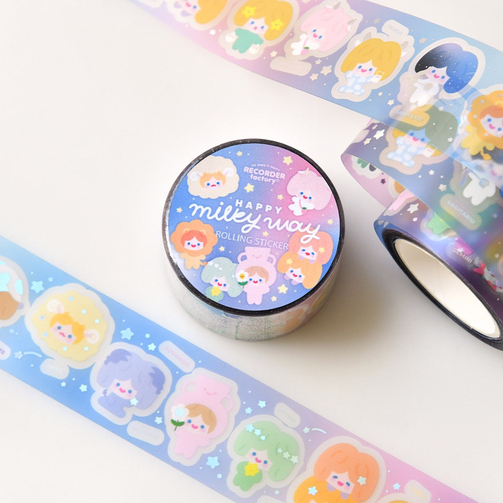 Recorder Factory Milkyway Sticker Roll - Dandy Mail