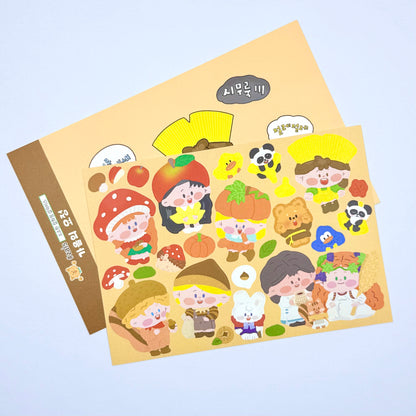 Shop Zais Autumn Friends Sticker Sheet - Dandy Mail