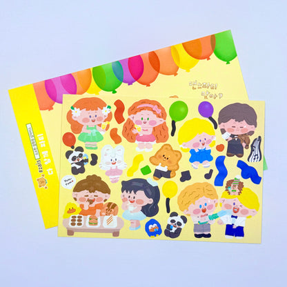 Shop Zais Dance Party Sticker Sheet - Dandy Mail