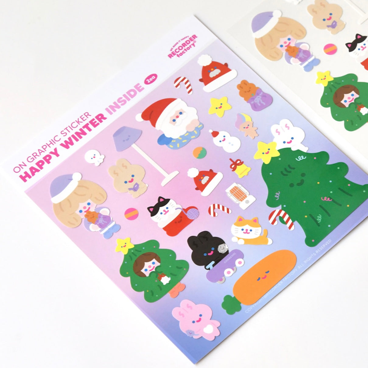 Recorder Factory Happy Winter Inside Sticker Sheet - Dandy Mail