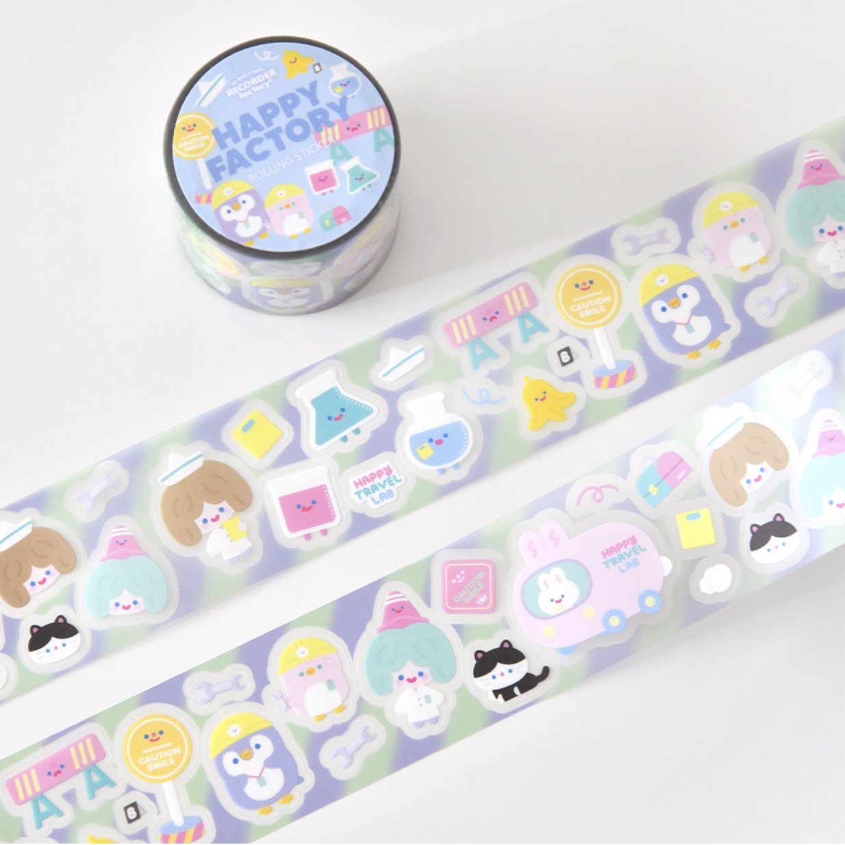 Recorder Factory Happy Factory Sticker Roll